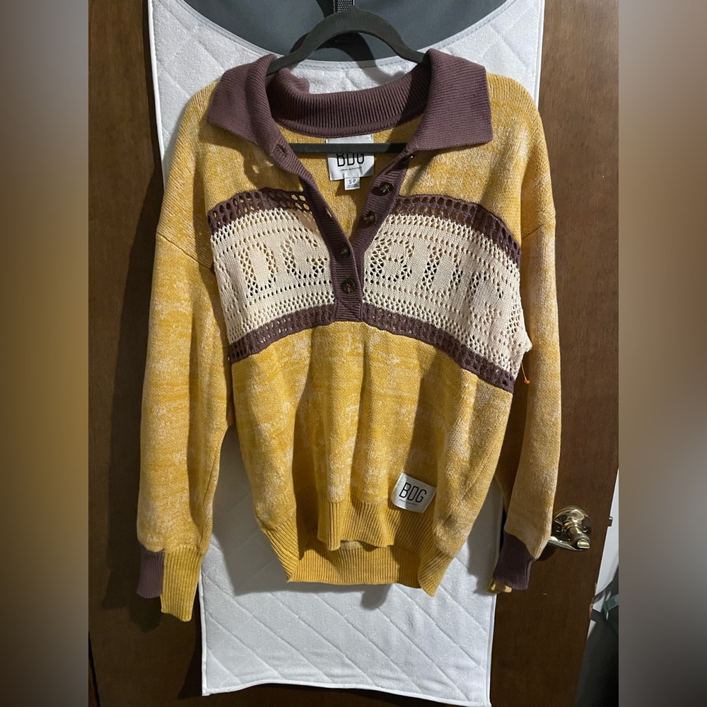 BDG Sweater - purple and yellow